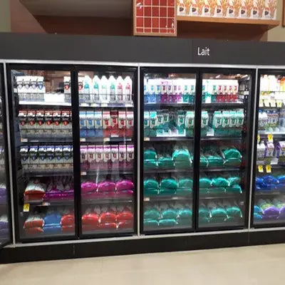 Projet de réfrigérateur pour produits laitiers et jus en supermarché